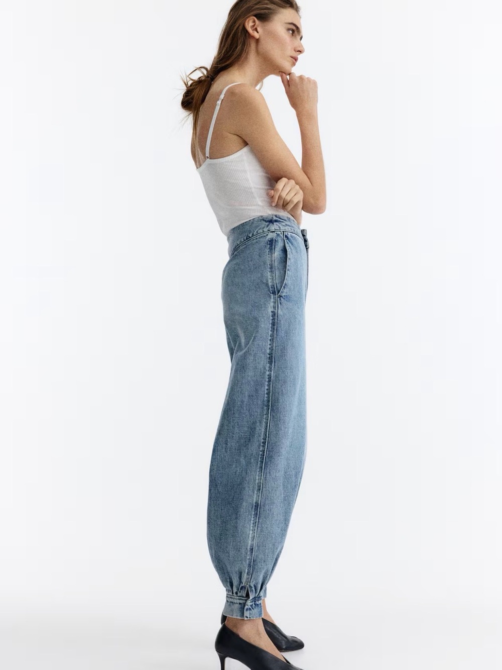 H&M High-Rise Light Blue Jogger Jeans